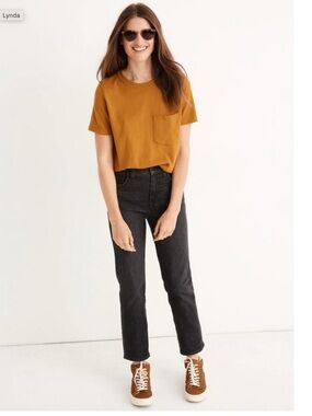 Madewell the perfect vintage crop jeans woman’s size 27 gray black